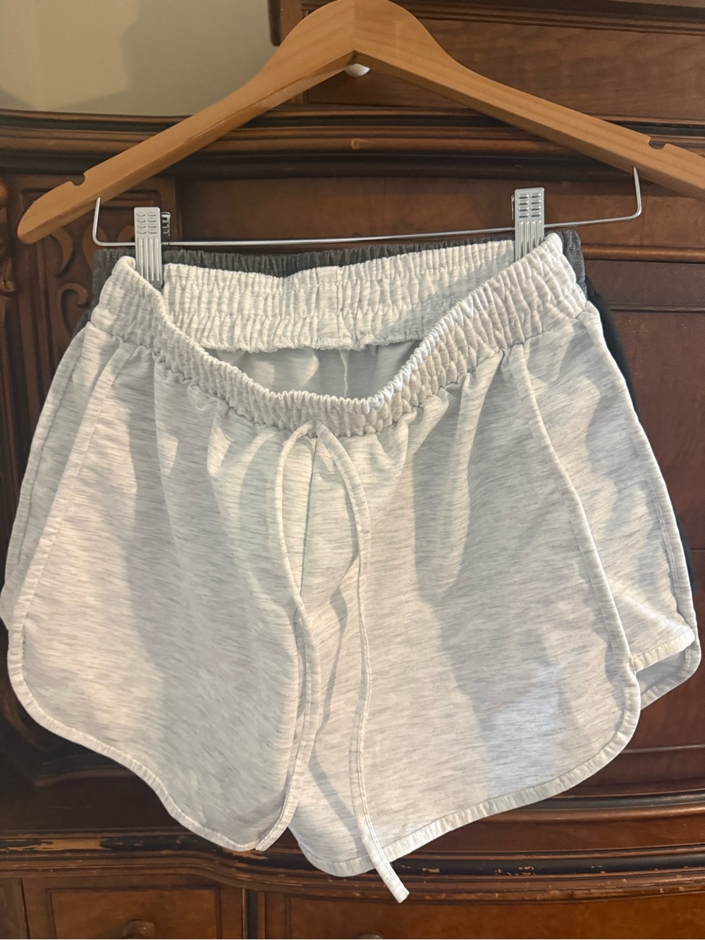 NWOT  three pair of athletic shorts Light Gray, Drawstring Athletic Shorts